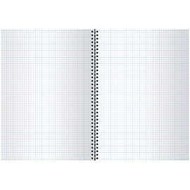 Тетрадь 96л., А4, клетка на спирали OfficeSpace, бумвинил