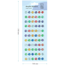 Наклейки акриловые MESHU "Bright crystal", 25*10см, стразы, 66 наклеек, инд. уп., европодвес фото Наклейки акриловые MESHU "Bright crystal", 25*10см, стразы, 66 наклеек, инд. уп., европодвес