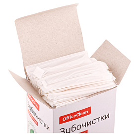 Зубочистки OfficeClean деревянные, в индивидуальной бумажной упаковке, 1000шт.
