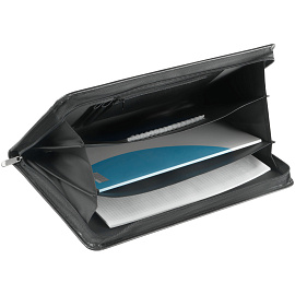 Папка деловая OfficeSpace "Jemini" имп. кожзам, на молнии