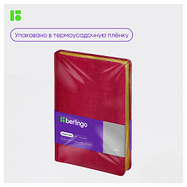 Ежедневник недатированный, А5, 160л., кожзам, Berlingo "xGold", зол. срез, фуксия