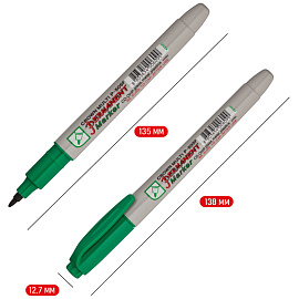 Маркер перманентный Crown "Multi Marker Super Slim" зеленый, пулевидный, 1мм фото Маркер перманентный Crown "Multi Marker Super Slim" зеленый, пулевидный, 1мм
