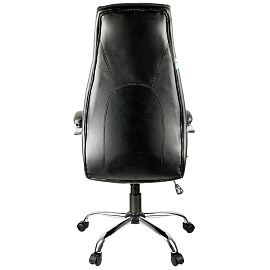 Кресло руководителя Helmi HL-E24 "Iсon", экокожа черная, хром