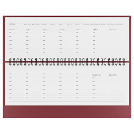 Планинг недатированный 56л., 285*100, бумвинил, BG, бордовый