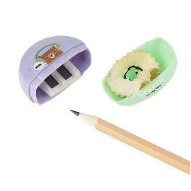 Точилка пластиковая MESHU "Best friends", 2 отверстия, ассорти фото Точилка пластиковая MESHU "Best friends", 2 отверстия, ассорти