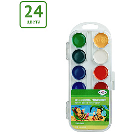 Краски акварельные медовые Гамма Пчёлка 24 цвета