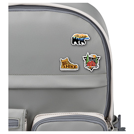 Набор деревянных значков MESHU "Go outside", каширование, 3шт. фото Набор деревянных значков MESHU "Go outside", каширование, 3шт.