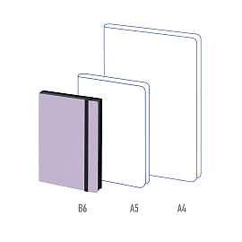 Ежедневник недатированный, В6, 136л., кожзам, Berlingo "Instinct", черный/лаванда, с резинкой