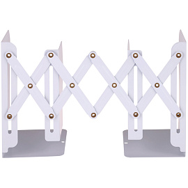 Подставка для книг MESHU, 3 отделения, раздвижная, белая