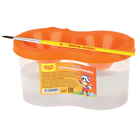 Стакан-непроливайка двойной Мульти-Пульти, оранжевый фото Стакан-непроливайка двойной Мульти-Пульти, оранжевый