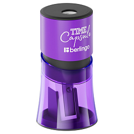 Точилка пластиковая Berlingo "TimeCapsule" 2 отверстия, контейнер, ассорти фото Точилка пластиковая Berlingo "TimeCapsule" 2 отверстия, контейнер, ассорти