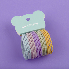 Резинки для волос MESHU, пастельные ассорти, 20шт., диаметр 4,5см, европодвес фото Резинки для волос MESHU, пастельные ассорти, 20шт., диаметр 4,5см, европодвес