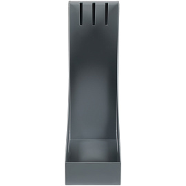 Лоток для бумаг вертикальный СТАММ "Базис", серый, ширина 100мм фото Лоток для бумаг вертикальный СТАММ "Базис", серый, ширина 100мм