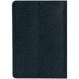 Обложка для паспорта OfficeSpace "Naples", кожа, зеленый, тиснение фольгой