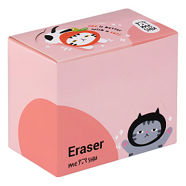Ластик MESHU "Cat Paw", 93*28*17мм, термопластичная резина, выдвижной, пластиковый футляр фото Ластик MESHU "Cat Paw", 93*28*17мм, термопластичная резина, выдвижной, пластиковый футляр