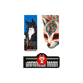 Закладки магнитные для книг, 3шт., MESHU "Kitsune", матовая ламинация, фольга фото Закладки магнитные для книг, 3шт., MESHU "Kitsune", матовая ламинация, фольга