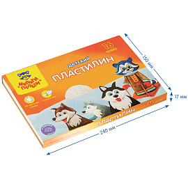 Пластилин Мульти-Пульти "Енот на Аляске", 16 цветов, 240г, со стеком, картон фото Пластилин Мульти-Пульти "Енот на Аляске", 16 цветов, 240г, со стеком, картон