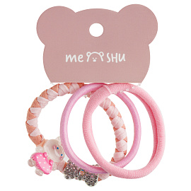 Резинки для волос MESHU, ассорти текстур, 3шт., диаметр 5см, европодвес фото Резинки для волос MESHU, ассорти текстур, 3шт., диаметр 5см, европодвес