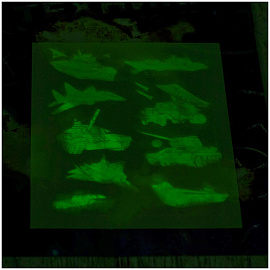 Набор для рисования светом Эврики "Военная техника