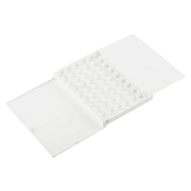 Пенал для акварели пластиковый Гамма, 36 кювет, белый, с палитрой