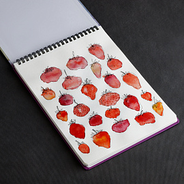 Скетчбук для акварели 20л., 190*190 Greenwich Line "Dreams in clouds", на гребне, 200г/м2