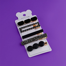 Заколки для волос MESHU, черные, 5шт., европодвес фото Заколки для волос MESHU, черные, 5шт., европодвес