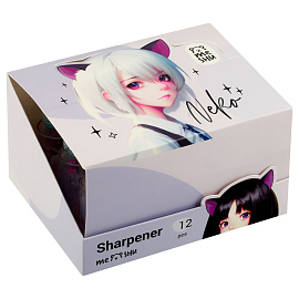 Точилка пластиковая MESHU "Neko", 1 отверстие, ассорти фото Точилка пластиковая MESHU "Neko", 1 отверстие, ассорти