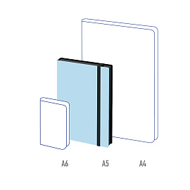 Ежедневник недатированный, А5, 136л., кожзам, Berlingo "Instinct", черный/аквамарин, с резинкой