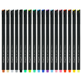 Набор капиллярных ручек MESHU 18цв., 0,4мм, европодвес фото Набор капиллярных ручек MESHU 18цв., 0,4мм, европодвес