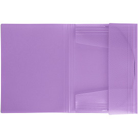Папка на резинке СТАММ "Кристалл" А4, 500мкм, пластик, фиолетовая