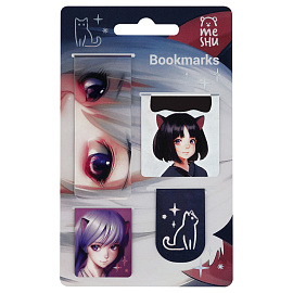 Закладки магнитные для книг, 4шт., MESHU "Neko фото Закладки магнитные для книг, 4шт., MESHU "Neko