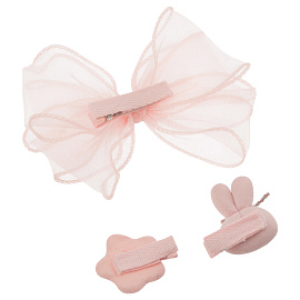 Заколки для волос MESHU с топперами, 3шт., нежно-розовый, европодвес фото Заколки для волос MESHU с топперами, 3шт., нежно-розовый, европодвес