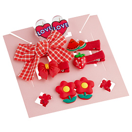 Набор аксессуаров для волос MESHU, красный, 10 предметов, картонный бокс фото Набор аксессуаров для волос MESHU, красный, 10 предметов, картонный бокс