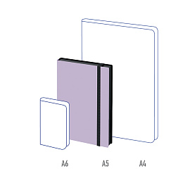 Ежедневник недатированный, А5, 136л., кожзам, Berlingo "Instinct", черный/лаванда, с резинкой фото Ежедневник недатированный, А5, 136л., кожзам, Berlingo "Instinct", черный/лаванда, с резинкой