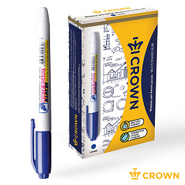 Маркер для белых досок Crown Multi Board Slim синий (толщина линии 2 мм)