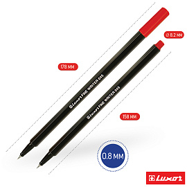 Набор капиллярных ручек Luxor "Fine Writer 045" 20цв., 0,8мм, пластиковая банка
