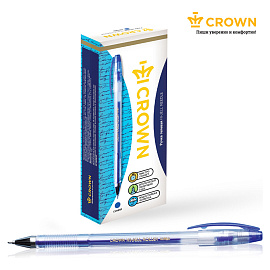 Ручка гелевая Crown "Hi-Jell Needle" синяя, 0,5мм, игольчатый стержень фото Ручка гелевая Crown "Hi-Jell Needle" синяя, 0,5мм, игольчатый стержень