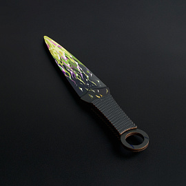 Нож деревянный ТРИ СОВЫ Кунай, "Радиация", пакет с европодвесом