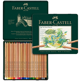 Карандаши пастельныеFaber-Castell Pitt 24 цвета (металлическая коробка)
