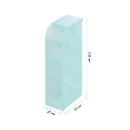 Настольная подставка MESHU, 4 отделения, пластиковая, тонированная мятная