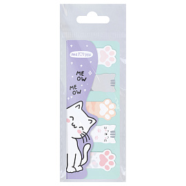 Флажки-закладкиMESHU "Meow paw", 20л*5 цветов, европодвес