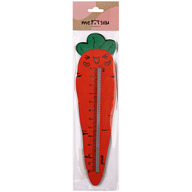 Линейка 12см MESHU "Carrot", дерево, европодвес