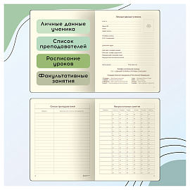Дневник 1-11 кл. 48л. (твердый) Greenwich Line "Пространство будущего", диз. бумага, вырубка, печать, тисн. фольгой, тон. блок, ляссе