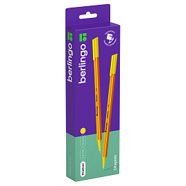 Ручка капиллярная Berlingo "Rapido" желтая, 0,4мм, трехгранная фото Ручка капиллярная Berlingo "Rapido" желтая, 0,4мм, трехгранная