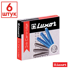 Картриджи чернильные Luxor синие, 6шт., картонная коробка фото Картриджи чернильные Luxor синие, 6шт., картонная коробка