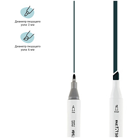 Набор двусторонних маркеров для скетчинга MESHU 12цв., осенние цвета, корпус трехгранный, пулевид./клиновид.наконечники, ПВХ-бокс