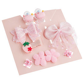 Набор аксессуаров для волос MESHU, розовый, 9 предметов, картонный бокс фото Набор аксессуаров для волос MESHU, розовый, 9 предметов, картонный бокс