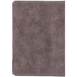 Обложка для паспорта OfficeSpace "Life line", экокожа, серый, тиснение фольгой