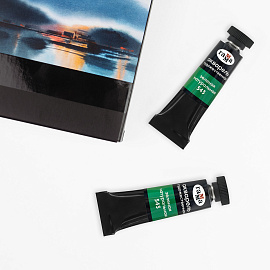 Акварель художественная Гамма "Старый мастер" зеленая натуральная, 9мл, туба фото Акварель художественная Гамма "Старый мастер" зеленая натуральная, 9мл, туба