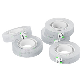 Клейкая лента 12мм*33м, Berlingo, прозрачная фото Клейкая лента 12мм*33м, Berlingo, прозрачная